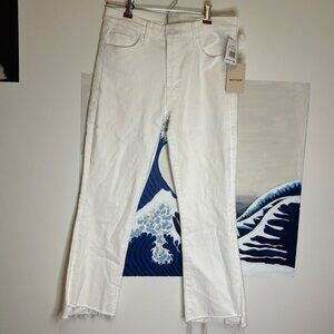 Mother Insider Crop Step Fray Jeans in 'Fairest Of Them All' - Size 29